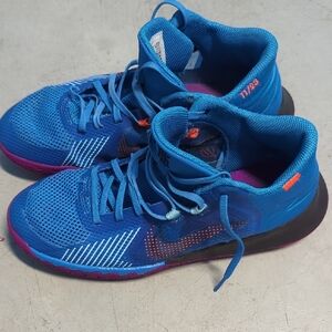 Nike kids basketball shoes. 6.5Y Blue and Purple Athletic Sneakers. Almost new.